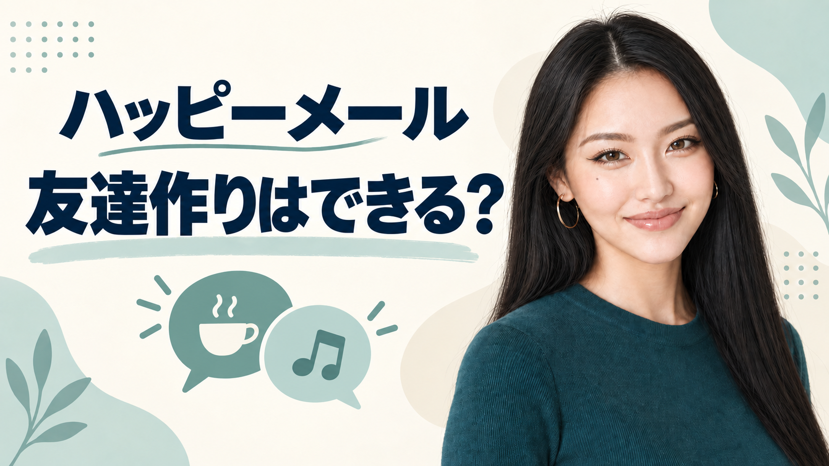 ハッピーメールでの友達作りを、趣味・日記・募集から考えるあかり