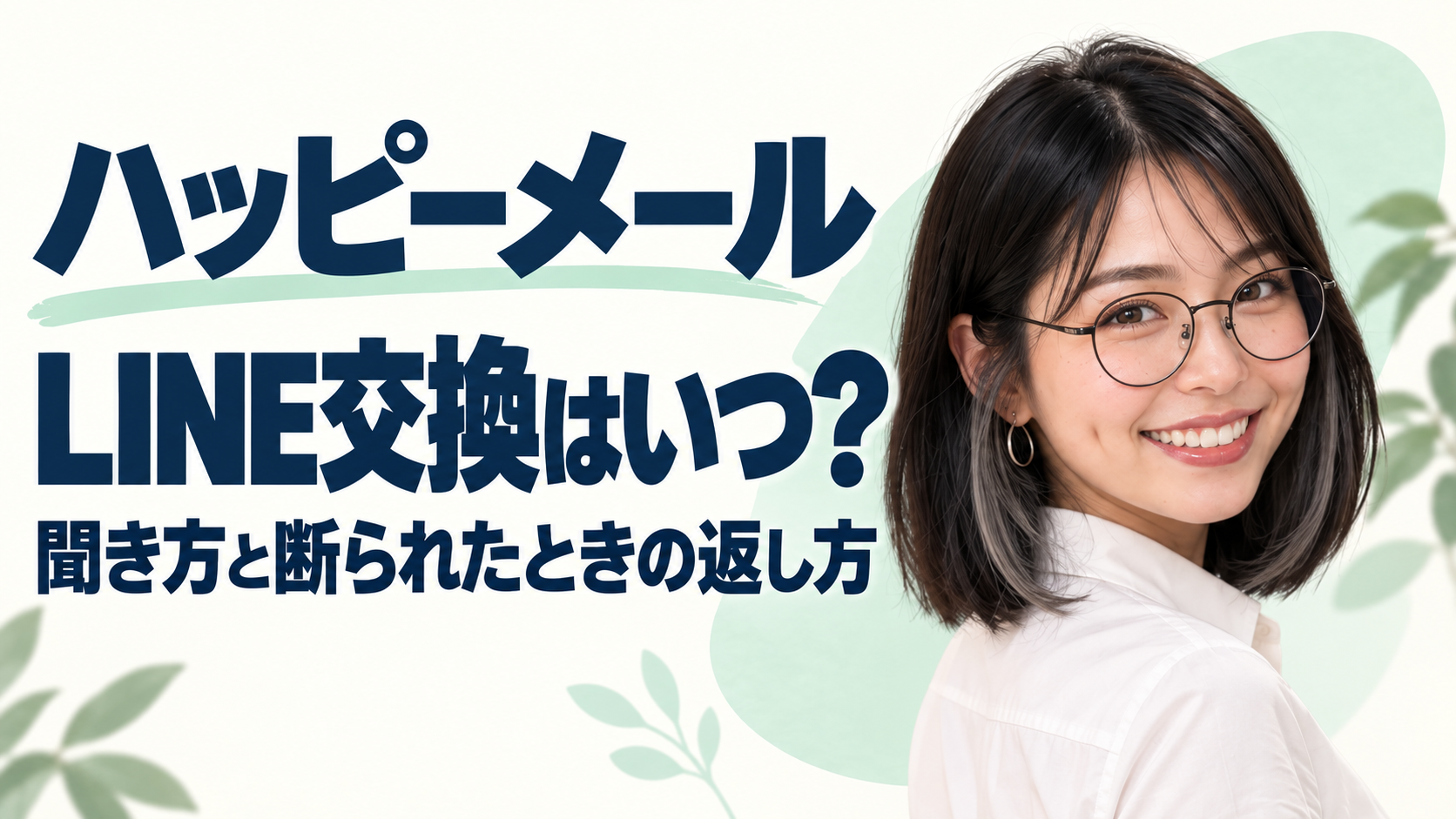 ハッピーメールのLINE交換はいつ？聞き方と断られたときの返し方を案内するみお